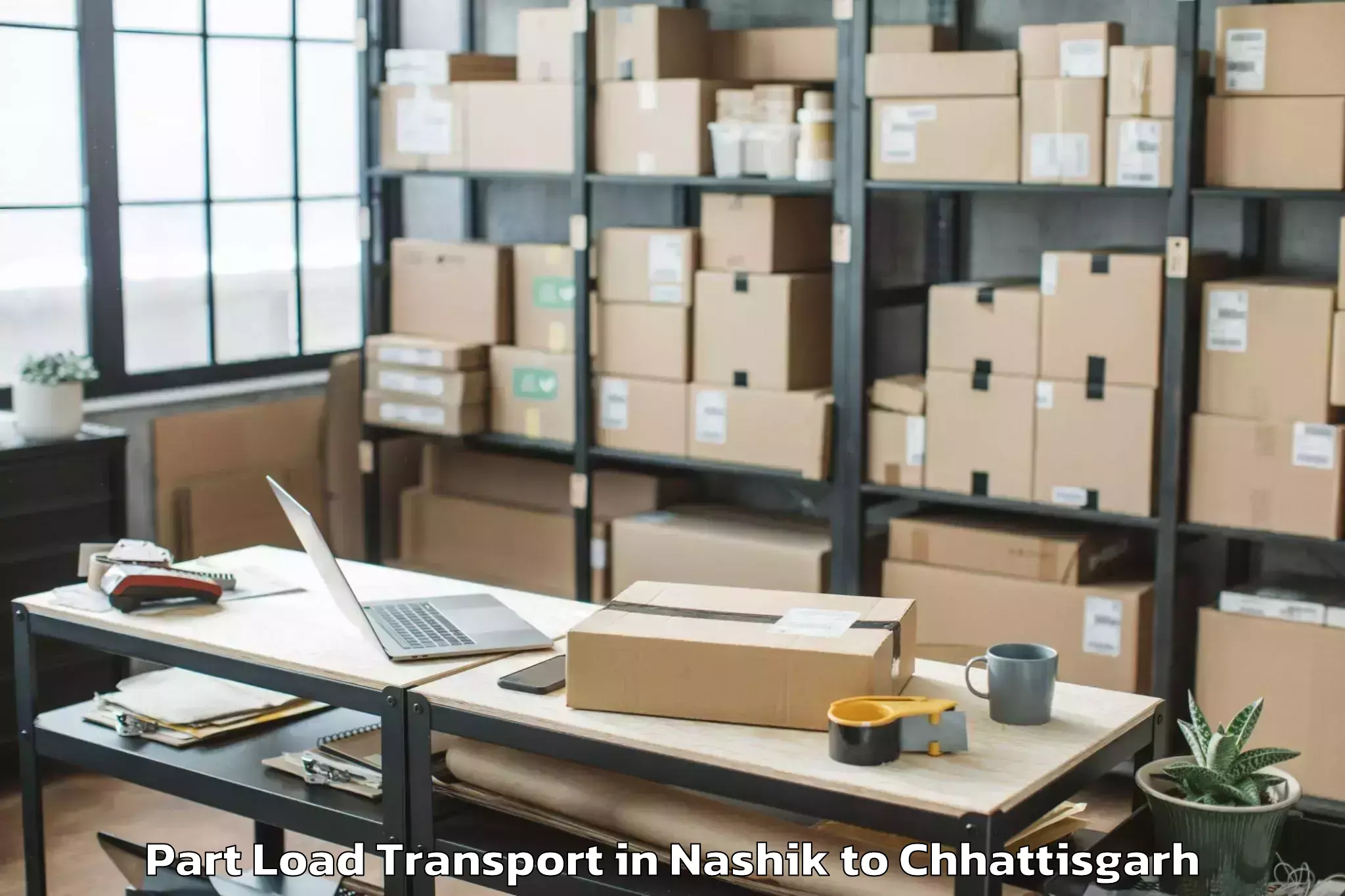 Leading Nashik to Dharamjaigarh Part Load Transport Provider